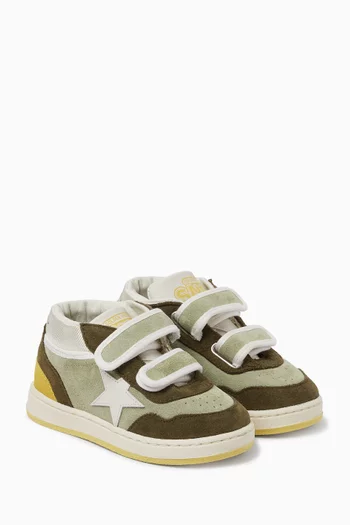 June Velcro Basket Sneakers in Suede