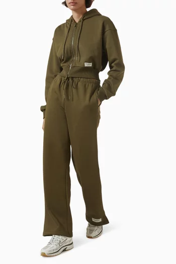Straight Leg Sweatpants in Cotton Fleece