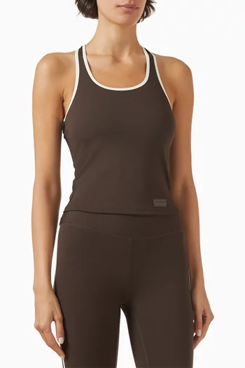 Contrast Stripe Tank Top in Softskin
