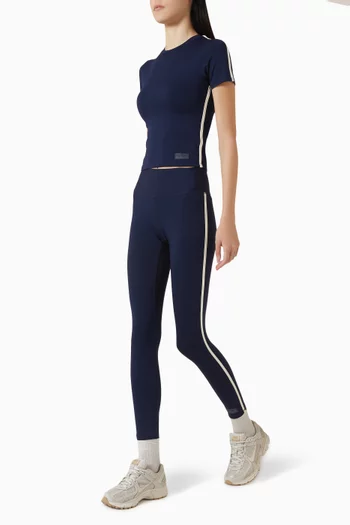 Contrast Stripe High Rise Leggings in Softskin