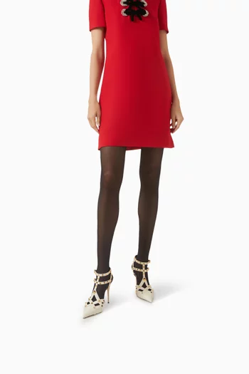 حذاء كلاسيك ستادي بكعب 100 مم جلد جدي