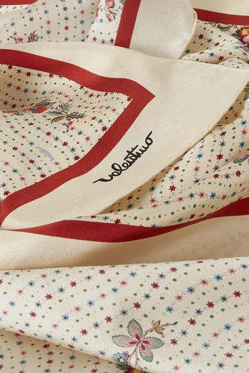 وشاح بابيي بنقشة زهور حرير