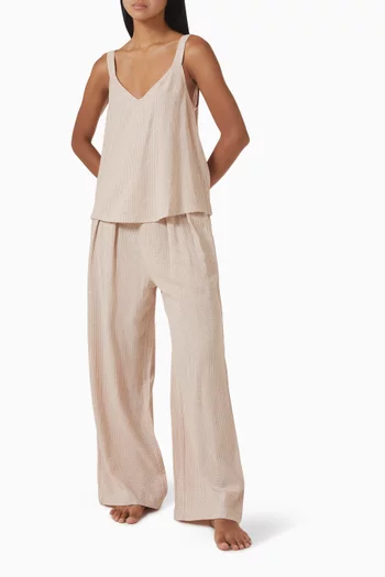 V-neck Cami Top in Linen Blend