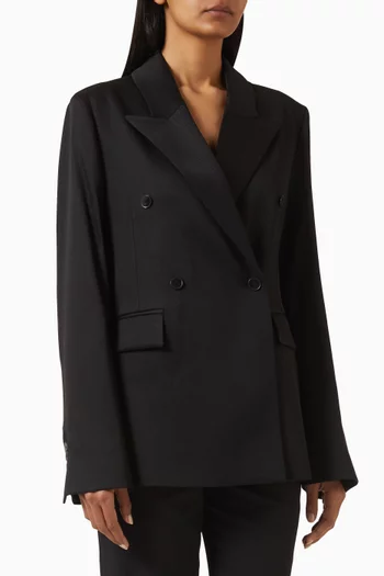 Horn LDS Double-breasted Jacket in Wool-blend