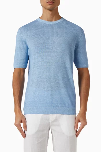 Knit T-shirt in Linen