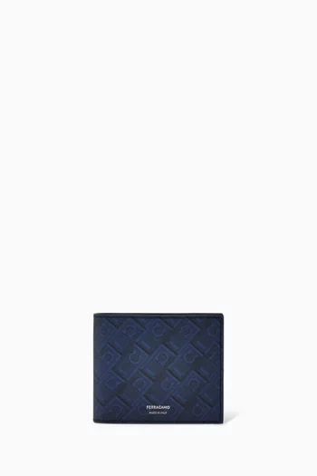 Monogram Wallet in Hammered Calfskin