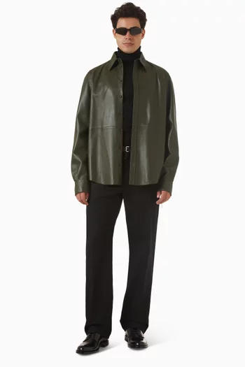 Buttoned Shirt in Leather