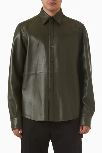 Buttoned Shirt in Leather