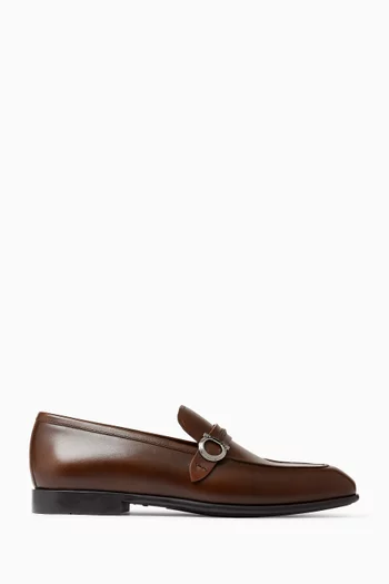 Gancini Loafers in Leather