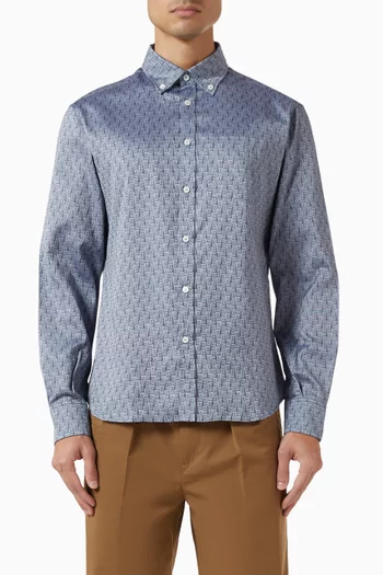 Monogram Oxford Shirt in Organic-cotton