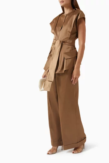 Draped Flared Pants