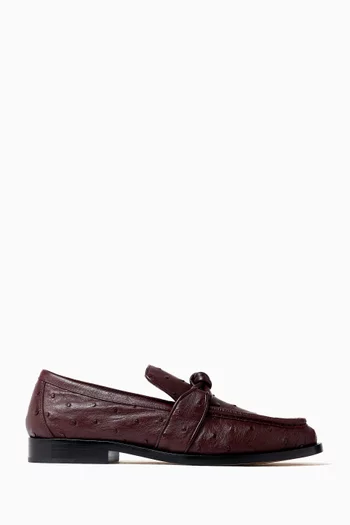 Astaire Loafers in Ostrich Leather