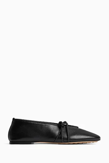 Rosa Mary-Jane Ballerinas in Leather