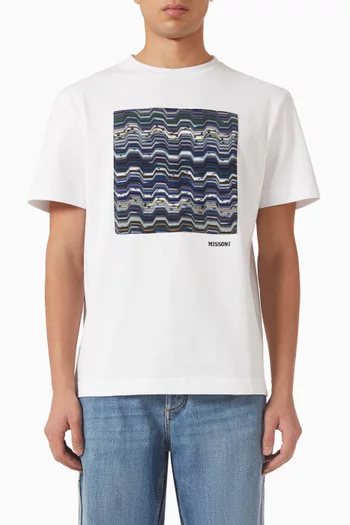 Embroidered T-shirt in Cotton