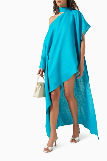 Trebbia Asymmetric Kaftan in Linen