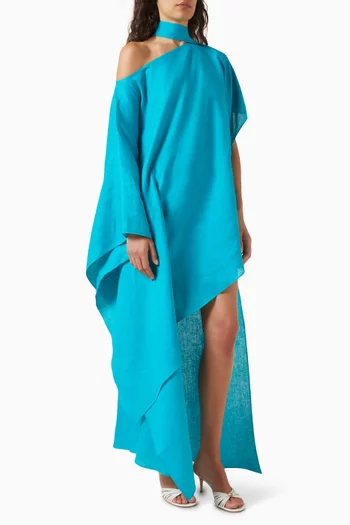 Trebbia Asymmetric Kaftan in Linen