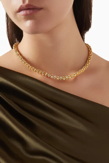 قلادة مرصعة بكريستال سواروفسكي فينتج من الثمانينيات