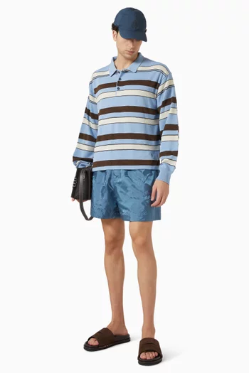 Damask Woven Shorts in Silk