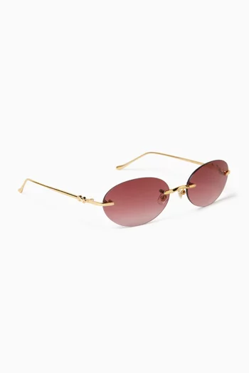 Jude Oval Sunglasses in Metal