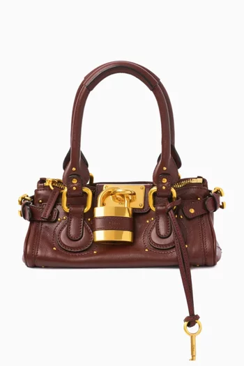 Small Paddington Shoulder Bag in Grained Buffalo Leather
