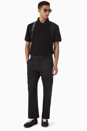 Logo Harness Polo T-shirt in Cotton
