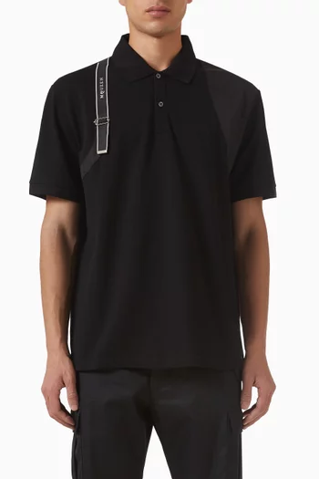 Logo Harness Polo T-shirt in Cotton
