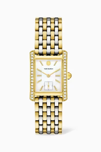 ساعة الينور كوارتز بلونين ستانلس ستيل، 25 × 36 مم