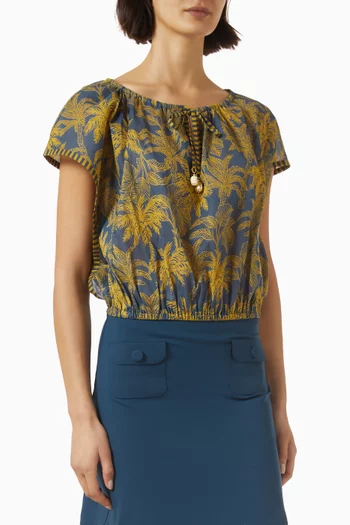 Crocodile Top in Cotton Voile