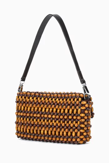 Timmy Shoulder Bag in Wood Beads