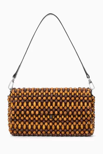 Timmy Shoulder Bag in Wood Beads