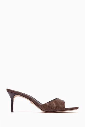 Tia 65 Mules in Raffia