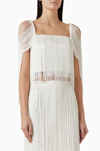 Delta Fringed Cropped Top