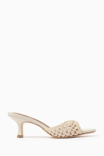 Brigitte 55 Mule Sandals in Woven Leather