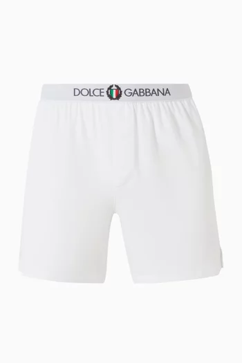 Logo Waistband Boxers in Stretch Cotton