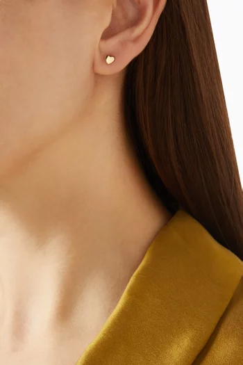 Ara Heart Stud Earrings in 18kt Yellow Gold
