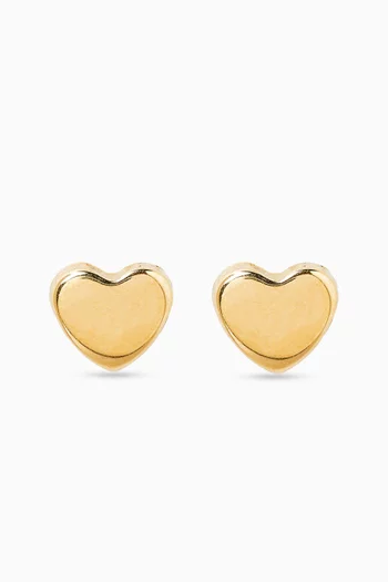 Ara Heart Stud Earrings in 18kt Yellow Gold