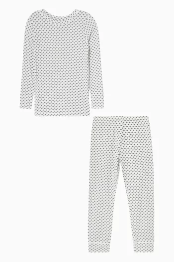 Striped-print Pyjama Set in Modal