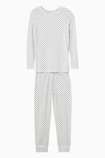 Striped-print Pyjama Set in Modal