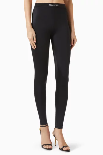 Lustrous Signature Leggings in Jersey