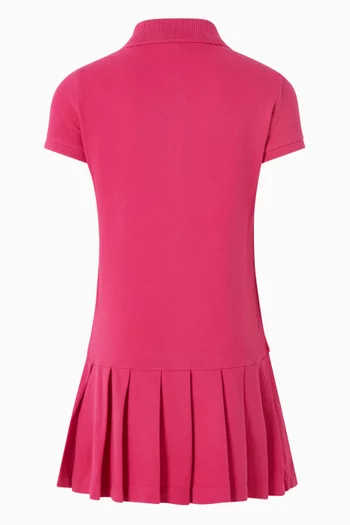Ruffled Polo Dress in Knit