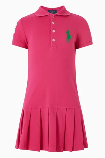 Ruffled Polo Dress in Knit