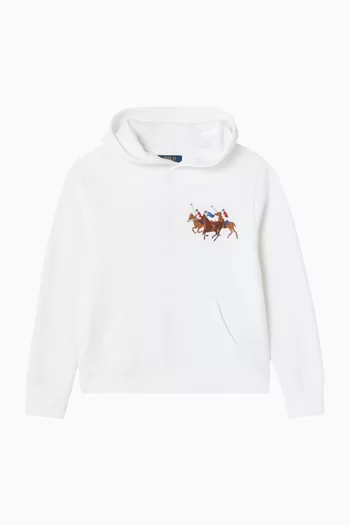 Graphic-embroidered Hoodie in Cotton-knit