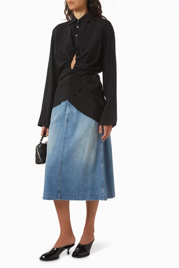 Midi Skirt in Denim