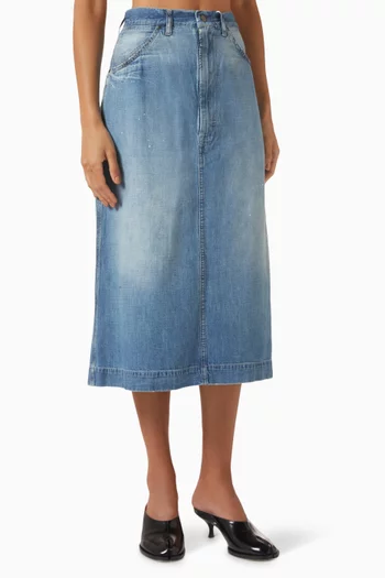 Midi Skirt in Denim