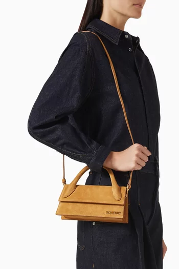 Le Chiquito Long Medium Tote Bag in Suede