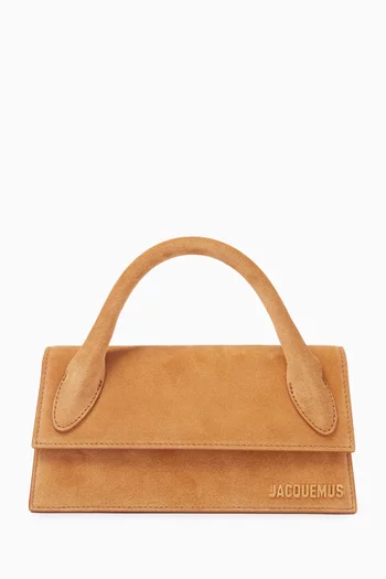 Le Chiquito Long Medium Tote Bag in Suede