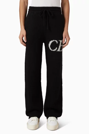 CB Logo Knit Pants in Wool-blend