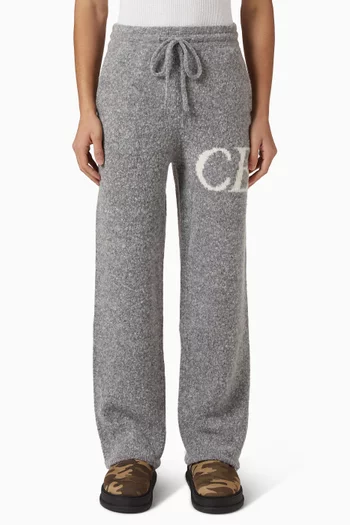 CB Logo Knit Pants in Wool-blend