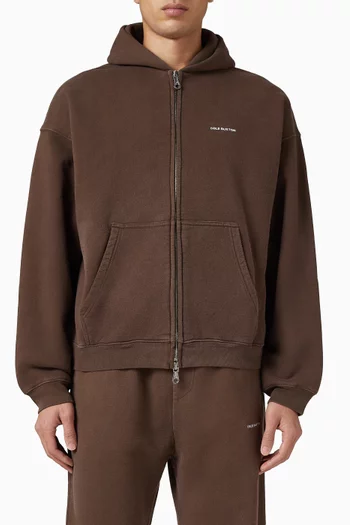 Vintage Mini Logo Zip Hoodie in Cotton