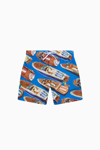 Boat-print Swimshorts